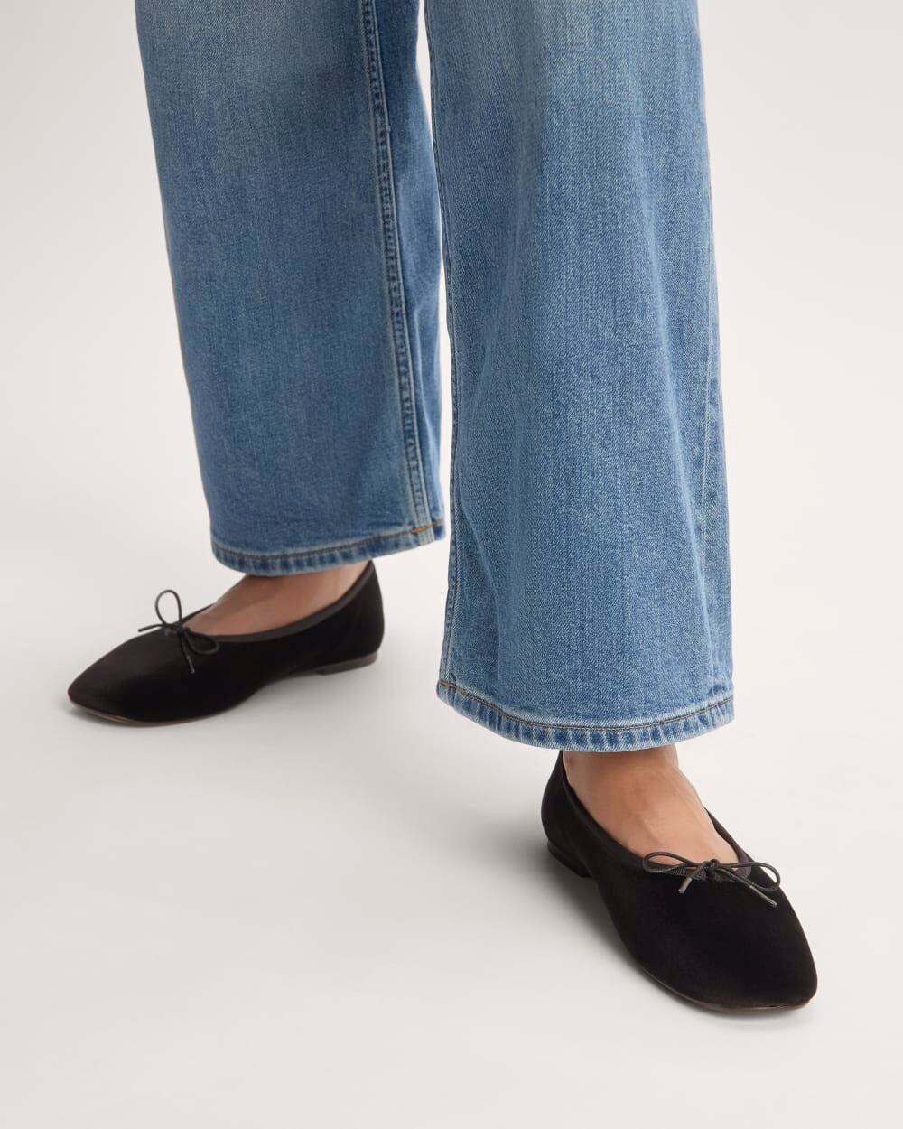 Everlane The Day Ballet Flat in Black Velvet Size 8.5